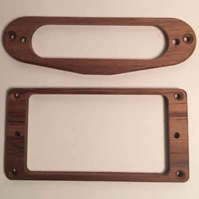 Guilford Koa Flat H/S Humbucker Strat Pickup Ring Set - USA image 1