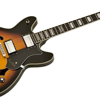 Hagstrom HSVIK18 Electric Guitar, Viking, Tobacco Burst image 2