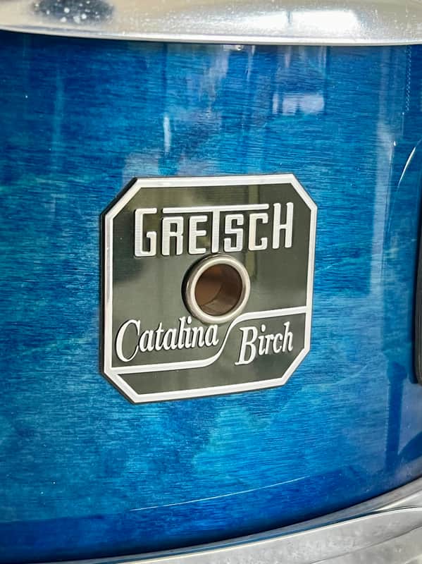 Gretsch Catalina Birch Caribbean Blue 14" Snare Drum, Great Condition Nice Drum & Ships Fast ! image 1