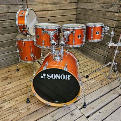 Drum Kit Sonor 3007 Special Edition, Orange Sparkle USED! RKSE010624 image 3