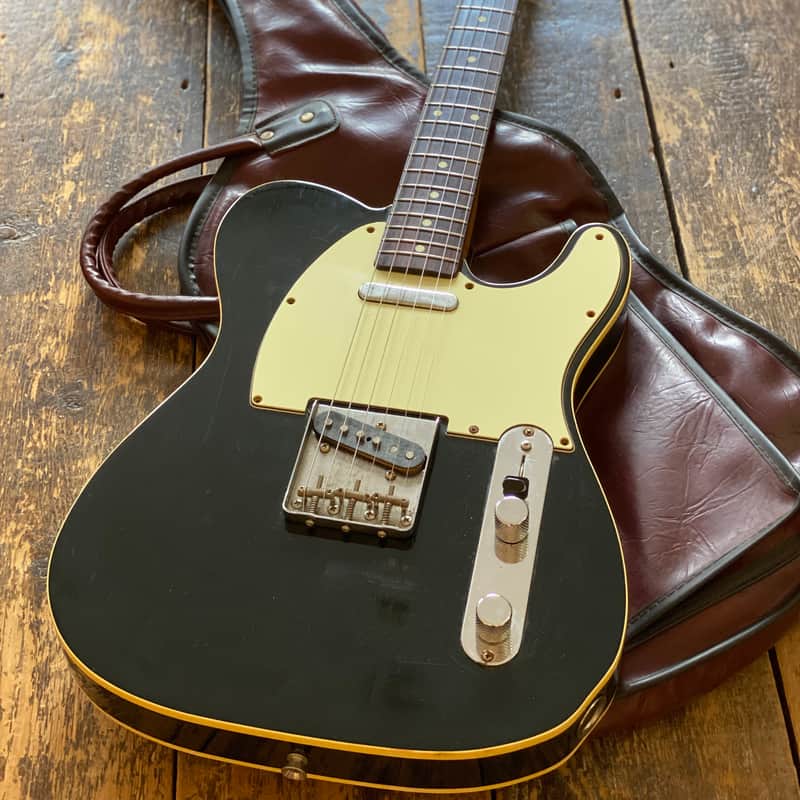 Fender Japan Rare Vintage Mid 1980's FujiGen Built Telecaster Custom 1962 Reissue MIJ Piano Black w/ Vintage Leatherette Case