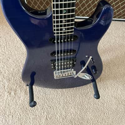 Fender American Deluxe Stratocaster FMT HSS 50th Anniversary with Ebony Fretboard 2004 Cobalt Blue Transparent image 3
