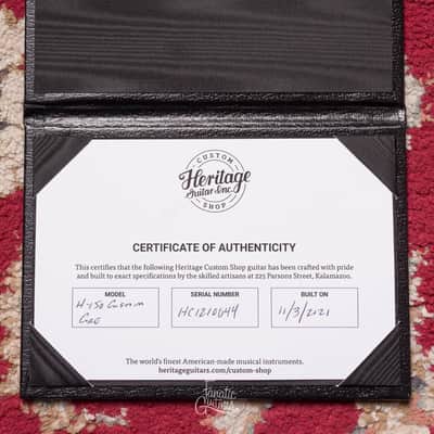 Heritage Custom Shop Core H-150 Dark Cherry Sunburst #HC1210644 Second Hand image 22