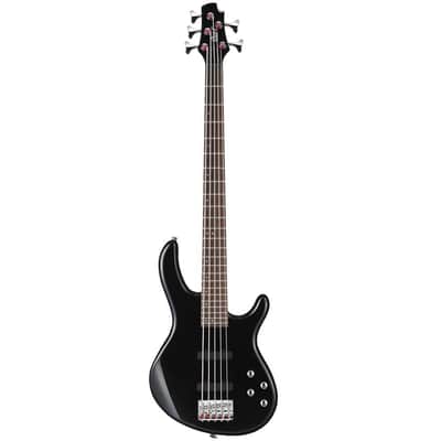 Cort Action Bass Guitar V-Plus-BK Black Poplr Bd 2Bnd Act Eq JJ P/U 5-string P/J (ACTION BASS V PLUSBK-A-U) image 1