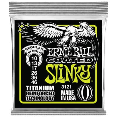 ERNIE BALL 3121 Regular Coated Slinky 010-046 Coated Titanium. Saiten für E-Gitarre image 1