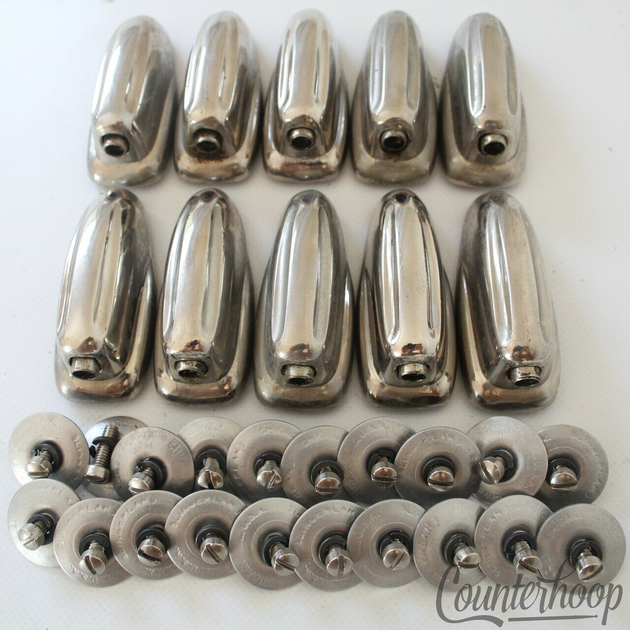 Slingerland 10x Radio King Lugs Bass Drum Nickel Stamped Alum.Washers Vintage50s — main photograph