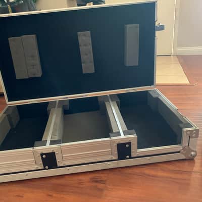 Odyssey FZ12CDJW Flight Zoneu ATA Rolling DJ Dual CD Player and 12" Mixer Coffin Case 2010s - Black/Silver image 1