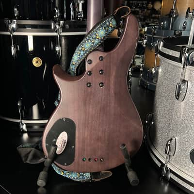 Schecter Guitar Research Omen Elite 4 / Four String Electric Bass Guitar in See-Thru Blue Burst with Hardshell Case (RM 2) image 8
