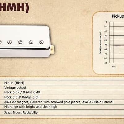 Artec "Vintage Authentic" Hollow Classic Alnico 2 Mini Bridge Humbucker image 9