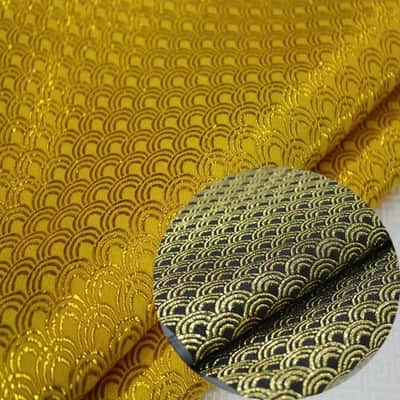 Golden Speaker Grill Cloth – Premium Brocade Gold & Black Fabric-Gold image 1