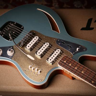 Bilt Guitars Zaftig Bound Top Firemist Silver Curtis Novak VI Pickups image 12