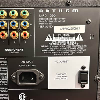 Anthem MRX300 A/V 7.1 DolbyDigital Receiver image 11
