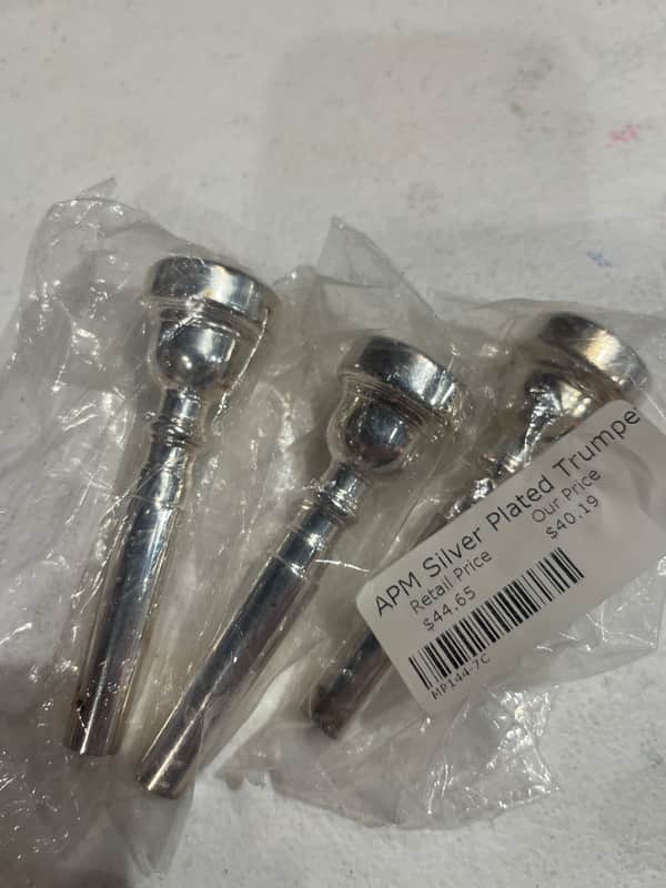 APM Silver Plates trumpet mouthpiece 7c - Silver image 1