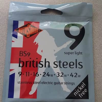 3 x Rotosound BS9 Stainless Steel Super Light Guitar Strings - NEW image 2