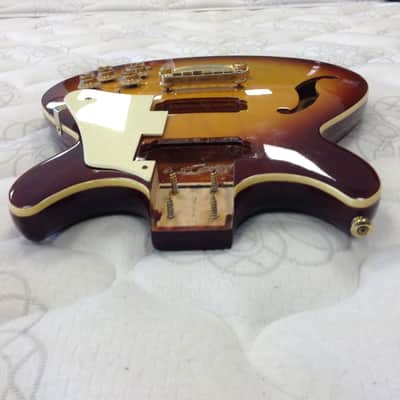 JB Player (JBP) Artist 80s Sunburst Semi Hollow Electric Guitar Body Very Good Condition image 4