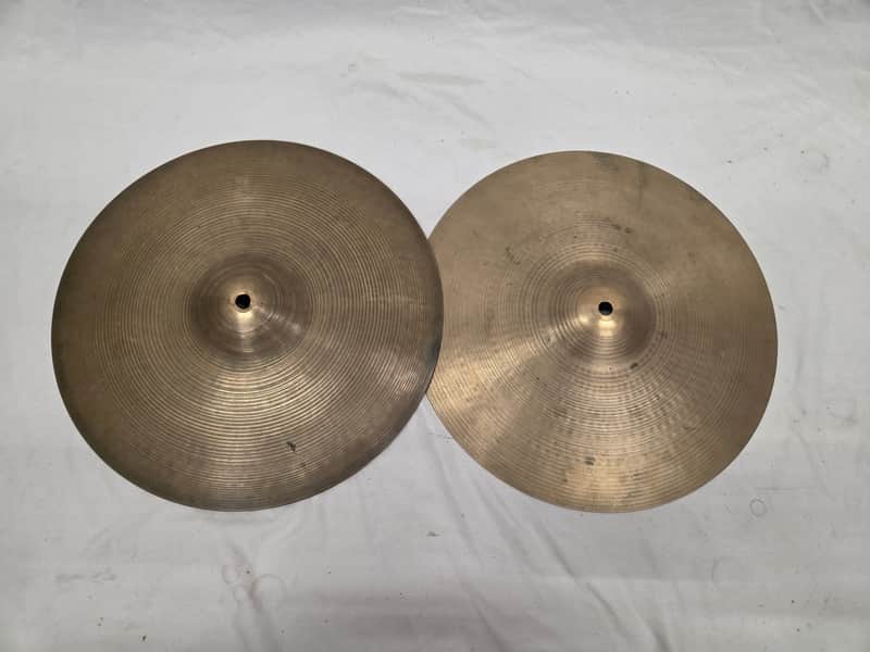 A. Zildjian 14" Thin Stamp & Small Stamp Hi Hat Cymbal Pair 734g/1406g (C020-C5) image 1