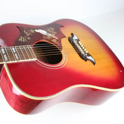 1968 Gibson Dove Vintage Acoustic Guitar Cherry Sunburst 100% Original w/ OHSC Minty 1960's Dreadnought with Manual image 15