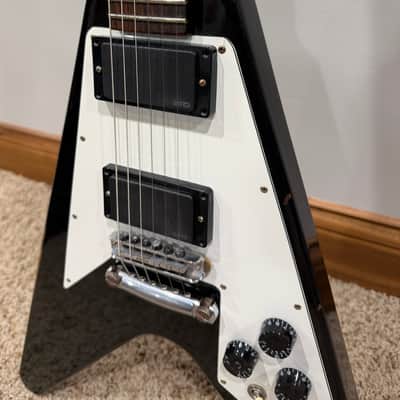 2012 Signed & Aged Gibson Custom Shop Kirk Hammett Signature Flying V - Aged Ebony image 10