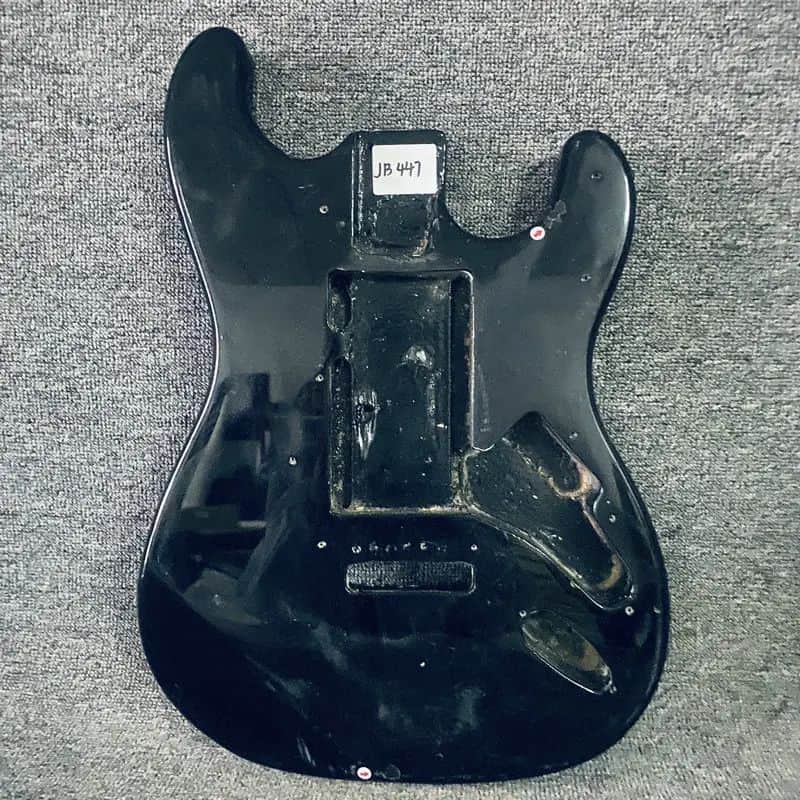 Black Basswood Guitar Strat Style Body image 1