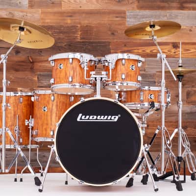 LUDWIG ELEMENT EVOLUTION 6 PIECE DRUM KIT, WITH STANDS AND ISTANBUL CYMBALS, CHERRY image 6