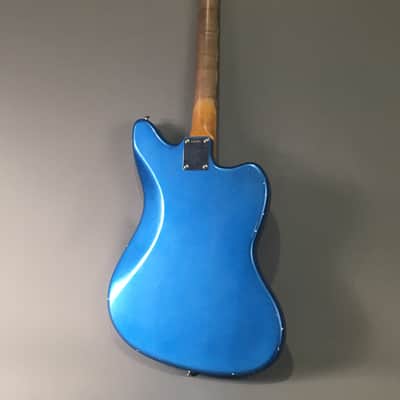LEFTY! Boutique Musikraft Jaguar Custom Lake Placid Blue Nitro Relic Guitar JG65 24” Short Scale Hardtail Jaguar HSC image 5