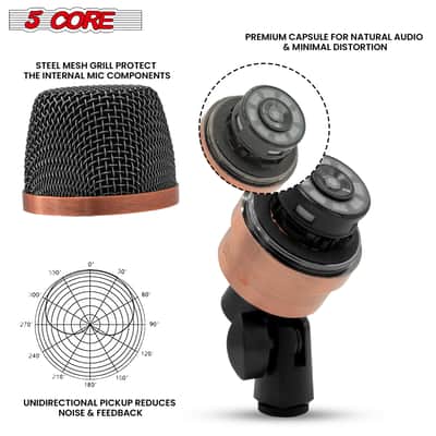 5 Core Conga Mic Snare Tom Microphone Drum Kit Condenser XLR Instrument Mics image 7