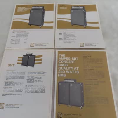 AMPEG 1969 FULL LINE COLOR CATALOGUE BROCHURE SVT BABY BASS SCROLL DAN ARMSTRONG EMMONS GRAMMER COMPLETE AMPEG COLLECTOR RARE CATALOG SALE!!$ image 11