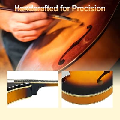 A-Style 8-String Acoustic-Electric Mandolin Kit with Gig Bag, Tuner, Strap & Accessories image 3
