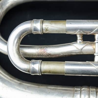 Vintage 1910-1920s J.W. York & Sons Baritone Euphonium with Hardcase image 11