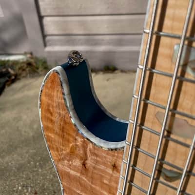 JLC Guitars Anaheim Bass - Natural, Aquamarine Metallic image 8