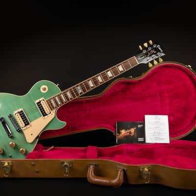 2014 Gibson 120th Anniversary Les Paul Classic - Seafoam Green | USA '57 Classic Zebra Humbucker Pickups Push/Pull Coil Split Active Boost | CoA OHSC image 2