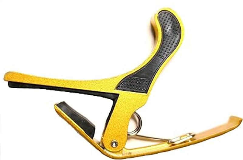 Professinal Metal Capo for Acoustic Guitars Electric Bass (Gold) Unbranded image 1