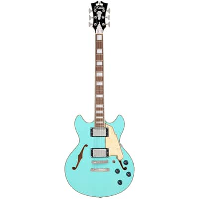 D'Angelico Premier Mini DC Electric Guitar, Surf Green image 2