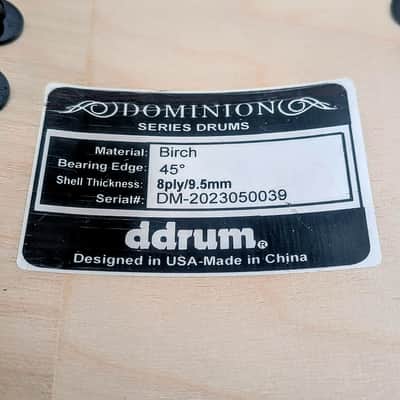 UPGRADED ddrum Dominion Birch Snare Drum 14" x 6.5" Black Ebony Stain 10 Lug image 7