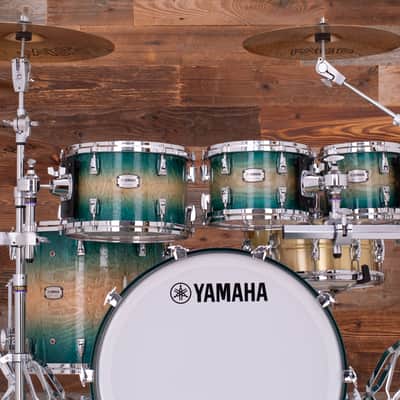 YAMAHA PHOENIX PHX 5 PIECE DRUM KIT, TEXTURED TURQUOISE SUNBURST image 12