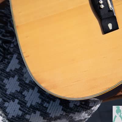 Classic Yamaha FG-401W 1970's Japanese Dreadnaught Acoustic with Hummingbird / Dove Swag! - Natural image 17