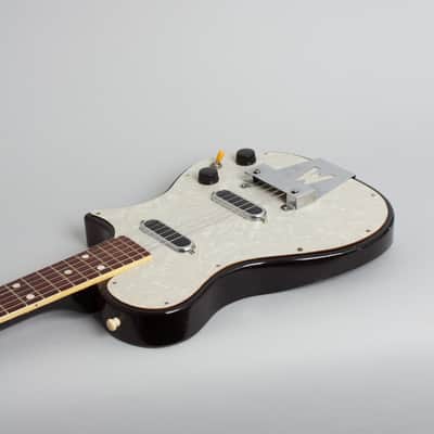 Magnatone  Mark III Deluxe Solid Body Electric Guitar (1957), ser. #53424, original brown hard shell case. image 7
