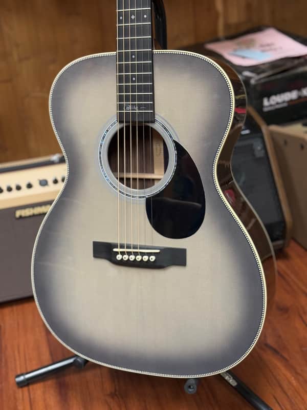 Martin OMJM John Mayer Signature 20th Anniversary Acoustic Guitar - Platinum Gray Burst w/Hard Case- New! image 1