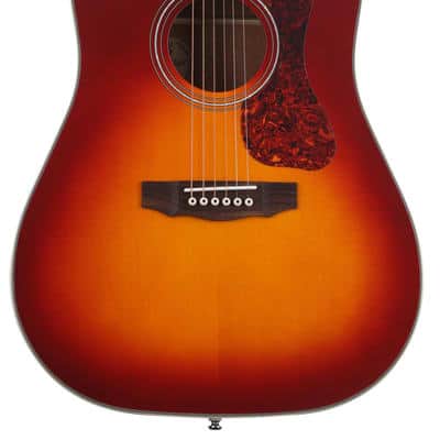 Guild D-140 Dreadnought Acoustic Guitar - Cherry Burst image 2