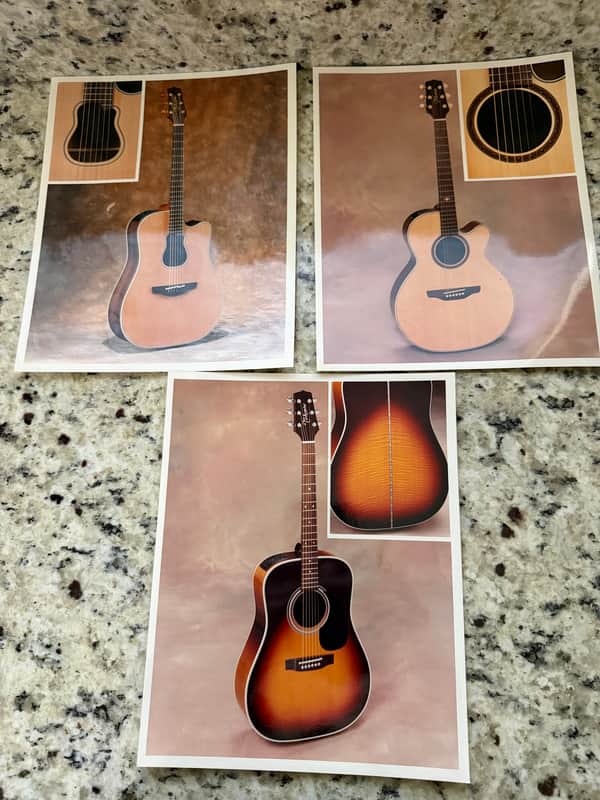 Takamine 8 x 10 color glossy promotional photos 90s-2000s GB7C garth Brooks P3NC image 1