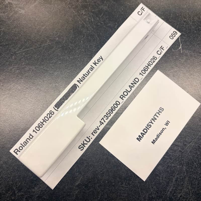 ORIGINAL Roland Replacement C/F Key (106H026) for Juno-6/60/106, Jupiter-6/8, HS-60, SH-101, VK-09, JX-3P, HS-10/Juno-1, System 100m 184, etc image 1