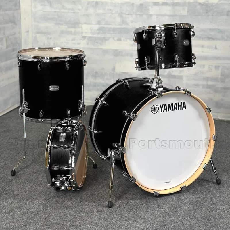 Yamaha Tour Custom Maple 4pc Drum Set 22/13/16/14 Licorice Satin image 1