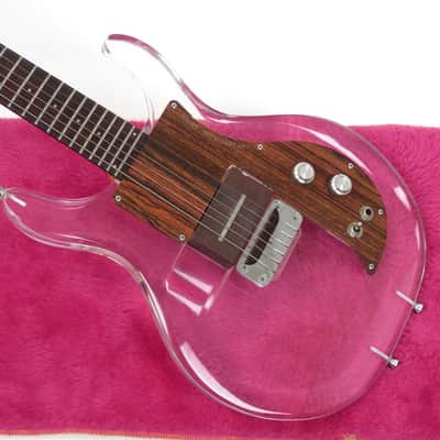 1970 Ampeg Dan Armstrong Lucite Clear ARMG-1 Guitar - Original Hardshell Case - Removable Pickup image 7