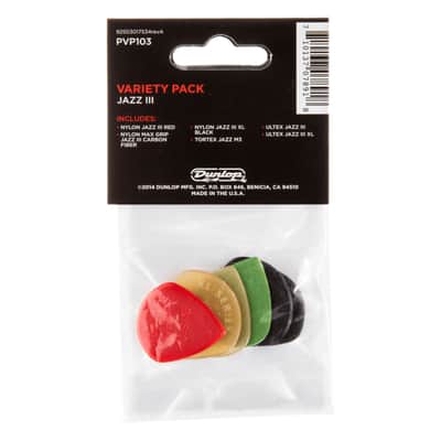 Dunlop PVP 103 Jazz III Pick Variety Pack - Set of Picks image 2