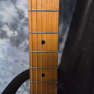 Vintage RARE 1985 USA Peavey T-15 Short Scale Guitar Natural Ash Pro Setup New Strings Original Peavey Chainsaw Hard Shell Case image 8