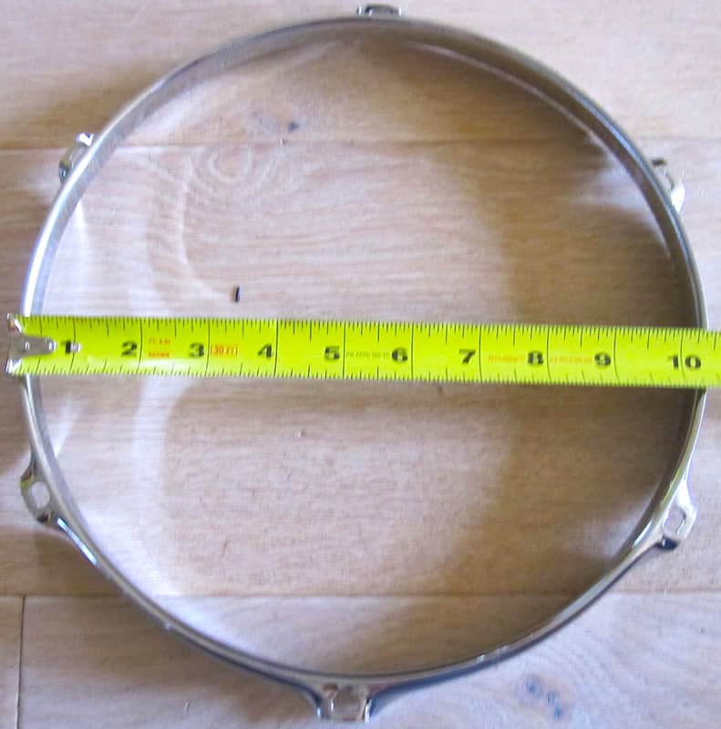 10" 6-Lug Triple-Flanged Heavy-Duty Hoop Rim Chrome NOS image 1