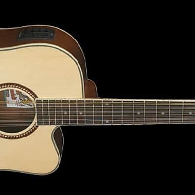 Oscar Schmidt OD312CE Dreadnought Cutaway Style Mahogany Neck 12-Strings Acoustic-Electric Guitar image 2