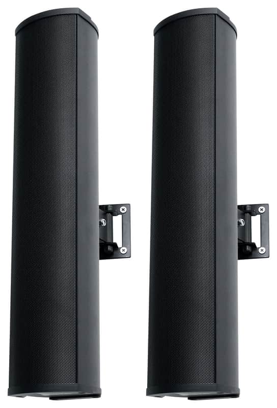 (2) Rockville WET ARRAY 4 Black Line Array Speakers For church/School/Auditorium image 1