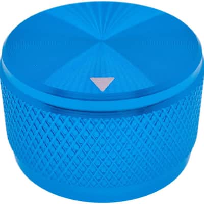 5 Pack Aluminum Rotary Electronic Control Potentiometer Knob,for 0.23'' Diameter Shaft, 0.98'' Dia, 0.61'' H, Guitar Knob, Audio knob, Volume Control Knob (Blue) image 5