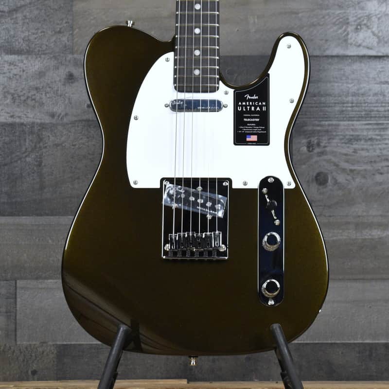 Mint Fender American Ultra II Telecaster Ebony Fingerboard - Texas Tea with Deluxe Molded Case